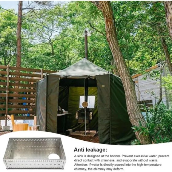 Holzkohle-Körbe Holzkohle-Feuerbox Faltbarer Sauna-Steinhalter Edelstahl Hitze Beständig Für Holzofen-Sauna S